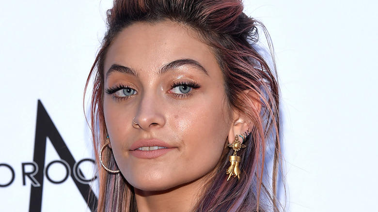 Paris Jackson large gold earrings