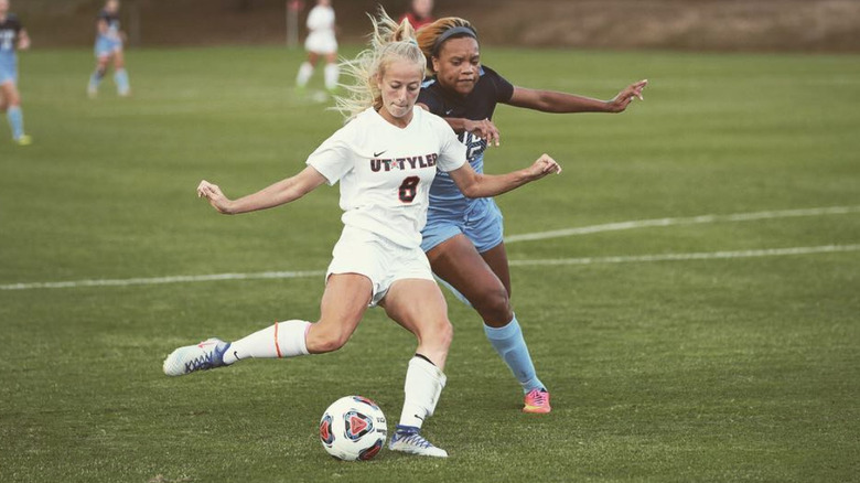 Brittany Matthews playing soccer