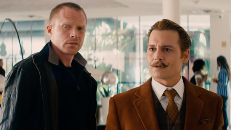 Paul Bettany and Johnny Depp in Mortdecai