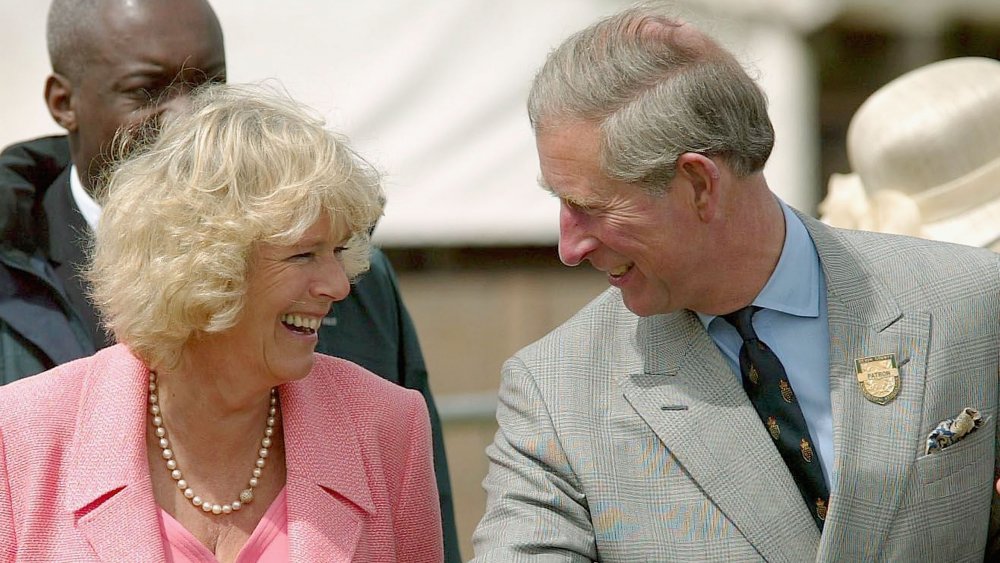 Camilla Parker Bowles and Prince Charles laughing together