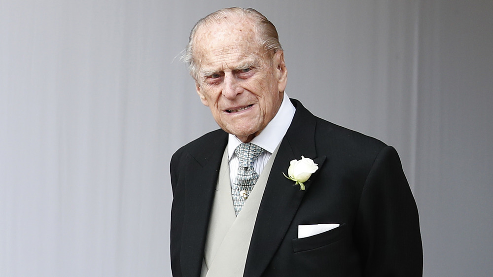 Prince Philip black suit