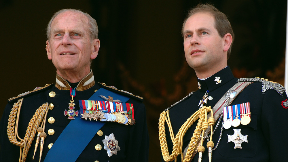 Prince Philip and his son Prince Edward