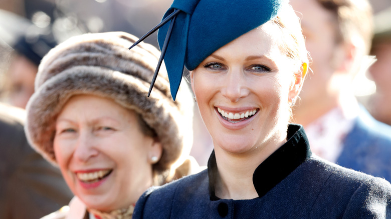 Princess Anne and Zara Tindall share a moment together in 2019