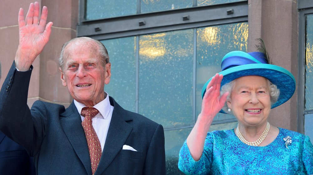 Prince Philip and Queen Elizabeth at Roemer City Hall in Frankfurt in 2015