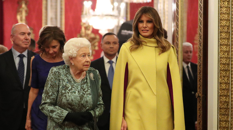 Queen Elizabeth with Melania Trump