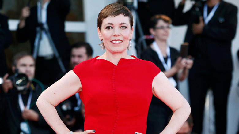 Olivia Colman on the red carpet 