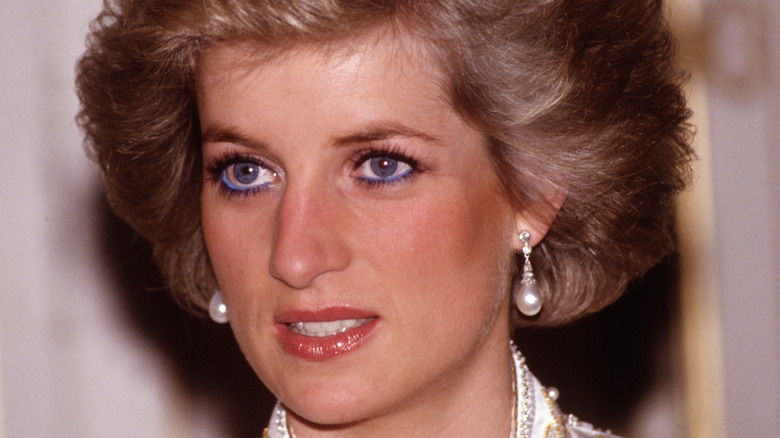 Princess Diana in sparkly earrings 