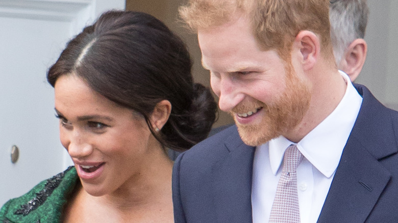 Meghan Markle and Prince Harry laughing 