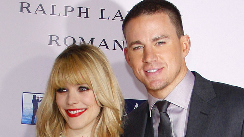 Rachel McAdams and Channing Tatum, both smiling