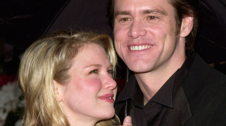 Renee Zellweger beams at Jim Carrey