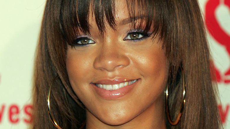 Young Rihanna smiling