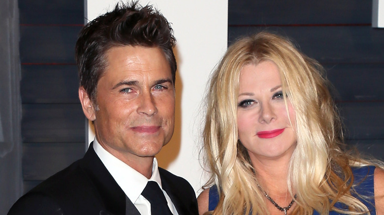 Rob Lowe, Sheryl Berkoff smiling