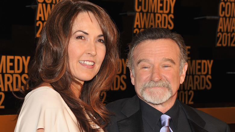 Susan Schneider, Robin Williams, at a 2012 event