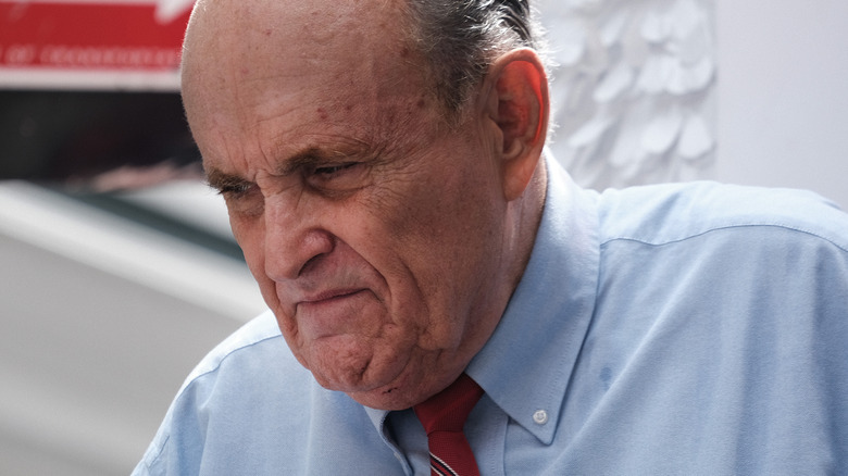 Rudy Giuliani at a rally for Curtis Sliwa