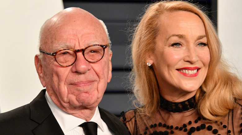 Rupert Murdoch with Jerry Hall