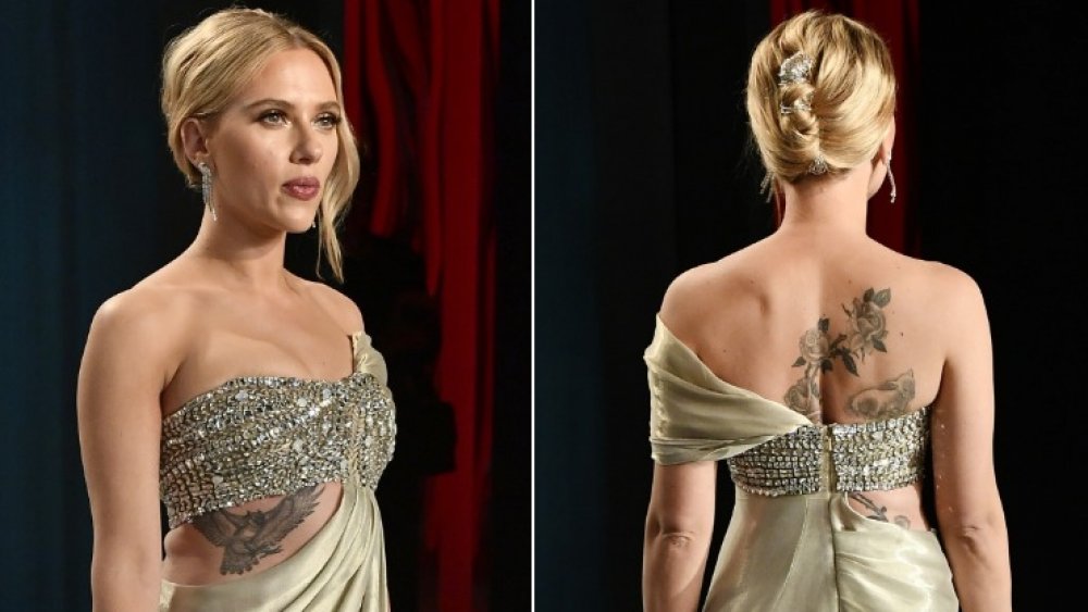 Scarlett Johansson at the Oscars after party