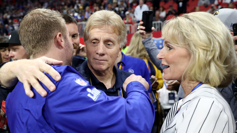 Sean McVay with his parents at game