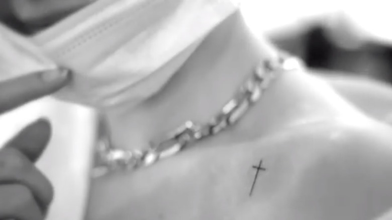 Selena Gomez's new cross tattoo