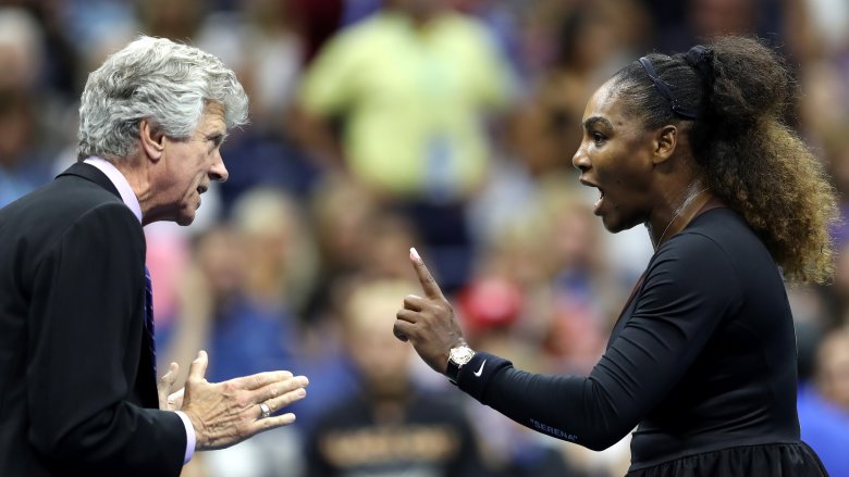 Serena Williams and referee