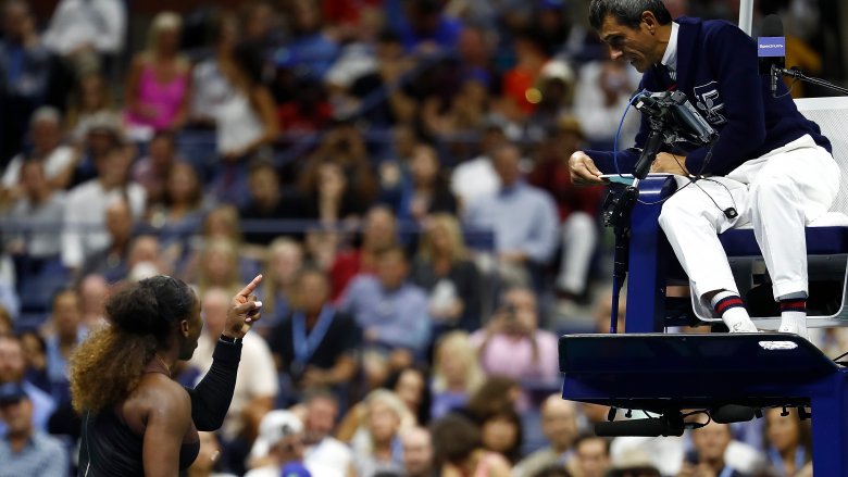 Serena Williams and Carlos Ramos