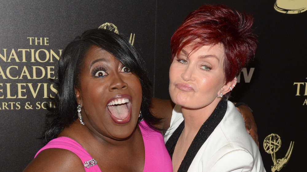 Sheryl Underwood and Sharon Osbourne posing together on the red carpet