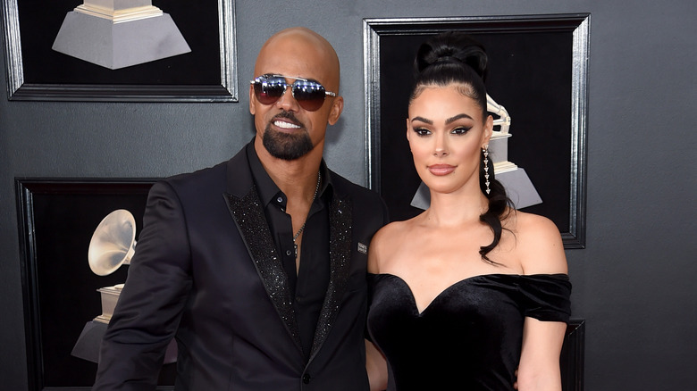 Shemar Moore and Anabelle Acosta attend the 60th Annual GRAMMY Awards in 2018