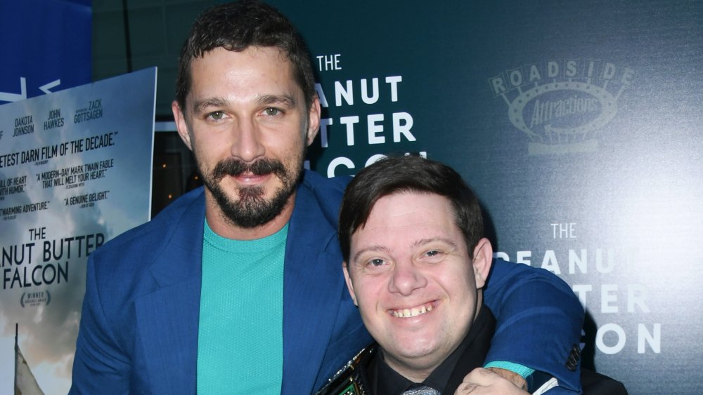 Shia LaBeouf and Zack Gottsagen attend the LA screening of "The Peanut Butter Falcon"