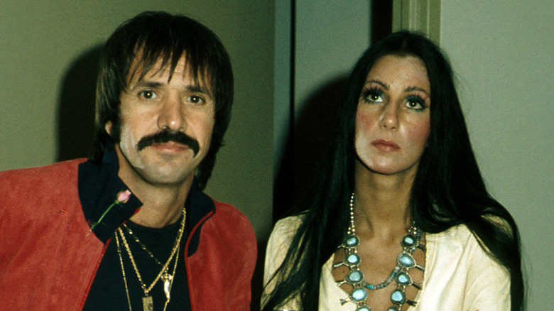 Sonny and Cher looking unhappy