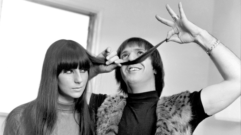 Sonny and Cher goofing off together