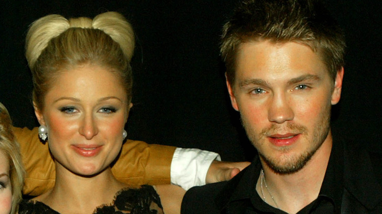 Paris Hilton and Chad Michael Murray posing