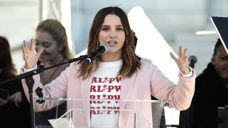 Sophia Bush speaks at Women's March