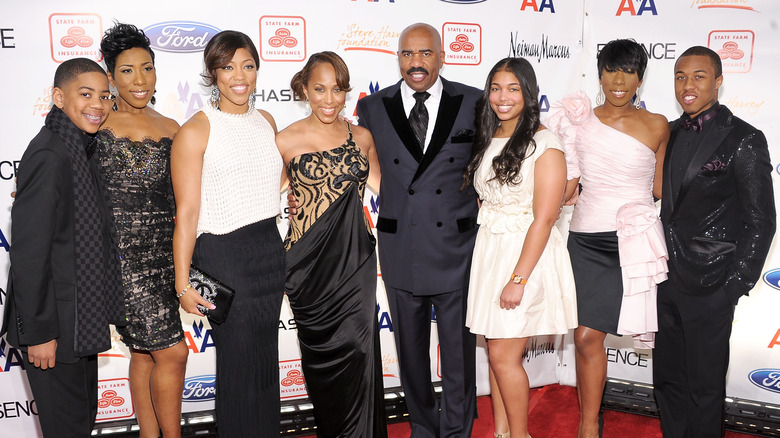 Steve and Marjorie Harvey with their kids