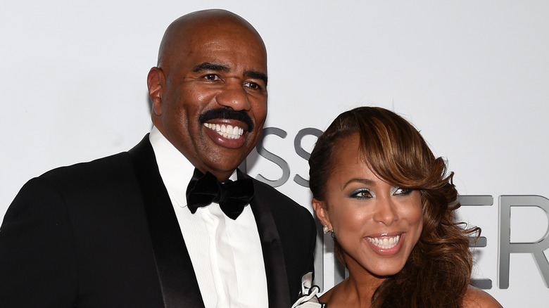 Steve and Marjorie Harvey smiling