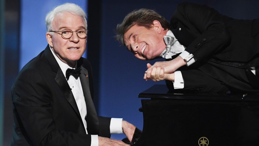 Actors Steve Martin (L) and Martin Short perform onstage during American Film Institute's 45th Life Achievement Award Gala Tribute to Diane Keaton