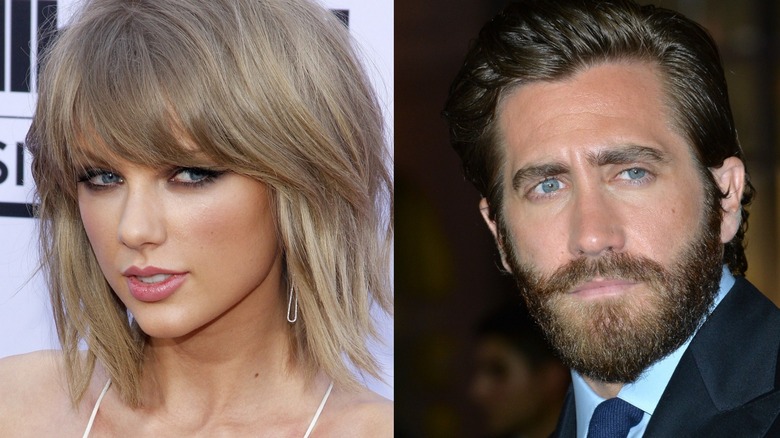 Taylor Swift, Jake Gyllenhaal look on