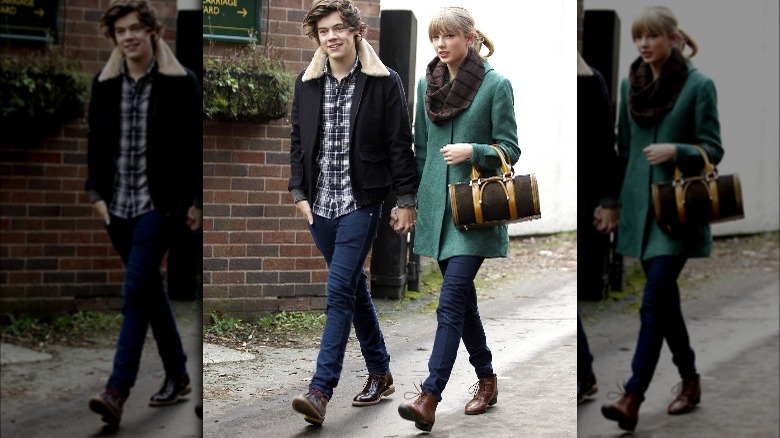 Harry Styles and Taylor Swift walking, holding hands