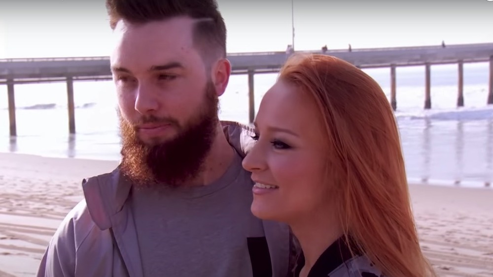 Maci Bookout and Taylor McKinney on the beach