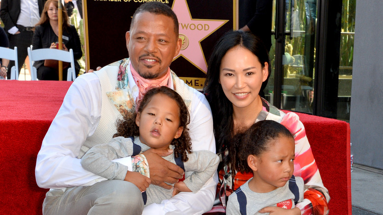 Terrence Howard, child, Mira Pak at the Terrence Howard Star Ceremony on the Hollywood Walk of Fame