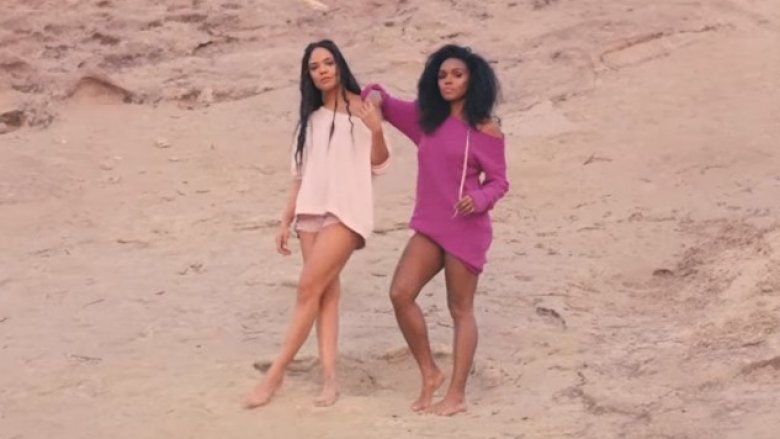 Tessa Thompson and Janelle Monáe in "PYNK"