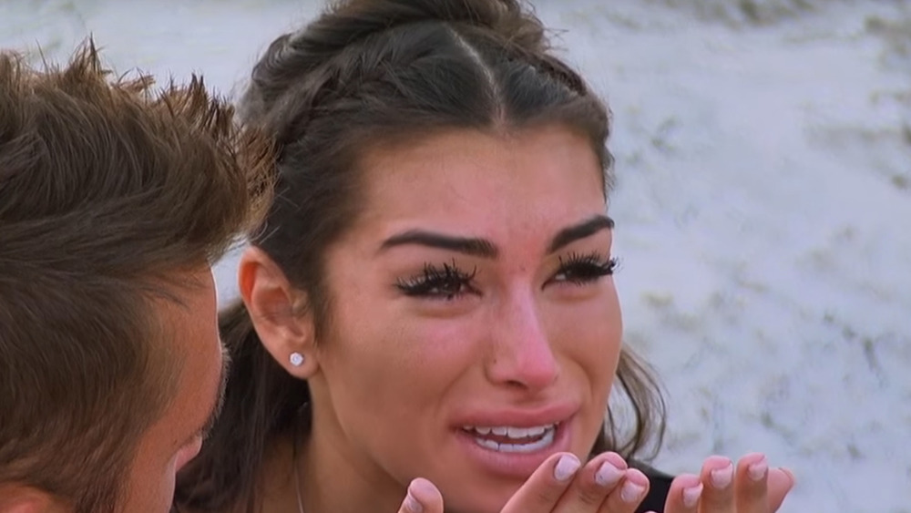 Ashley Iaconetti cries on the set of the Bachelor 