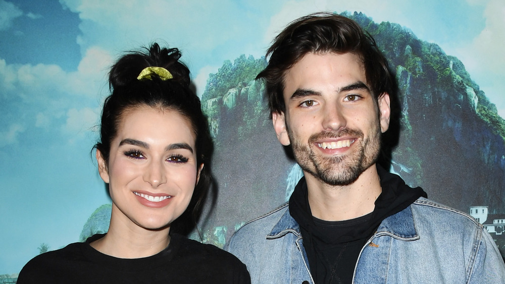 Ashley Iaconetti and Jared Haibon attend a premiere together in 2020