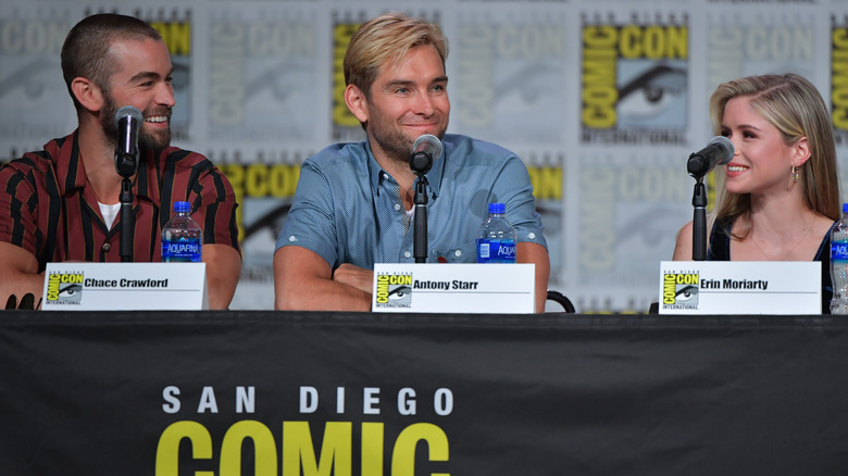 Chace Crawford, Antony Starr, and Erin Moriarty at 2019's San Diego Comic-Con