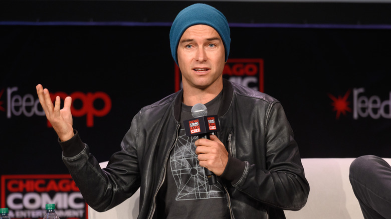 Antony Starr onstage at C2E2 in 2020