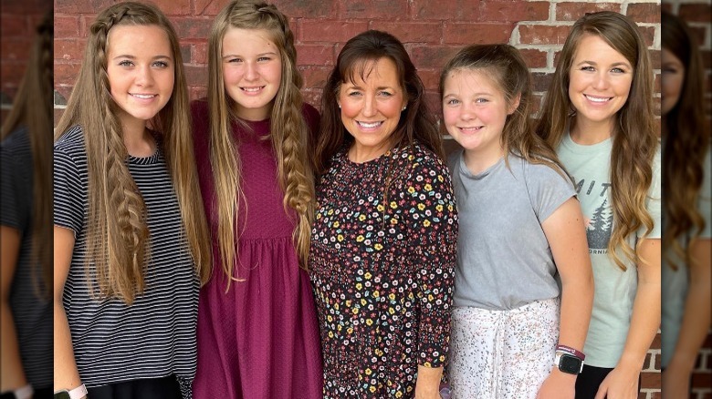 Michelle Duggar, daughters smiling