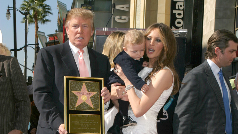 Donald Trump and family at Walk of Fame 