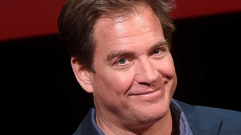 Michael Weatherly smirking