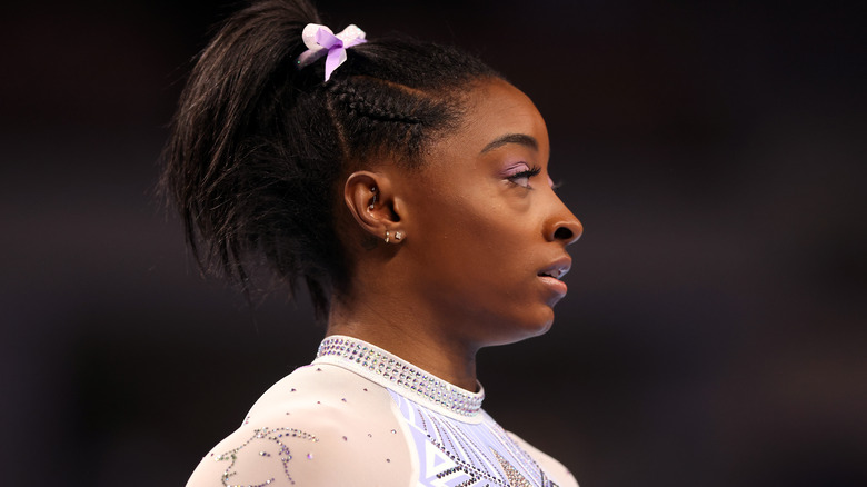 Simone Biles during gymnastics competition