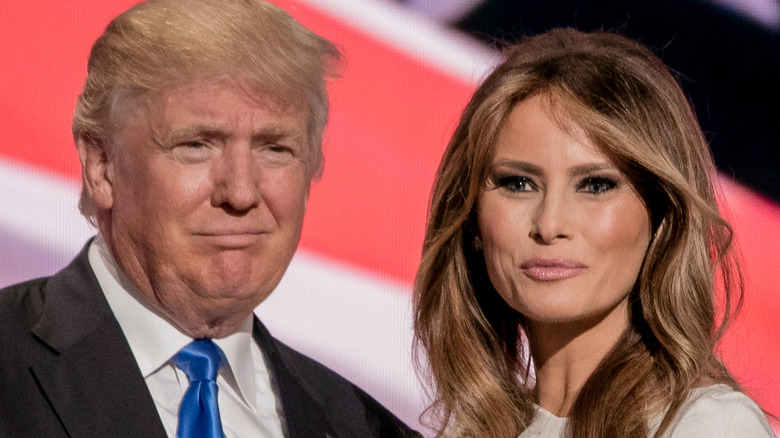 Donald Trump and Melania Trump at presidential convention
