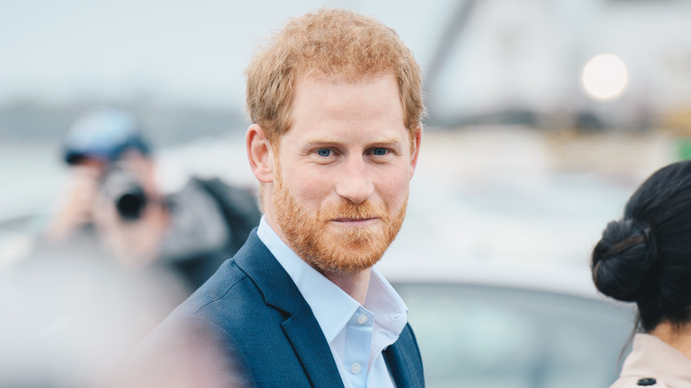 Prince Harry smirk