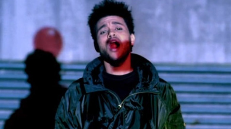 The Weeknd in "The Zone" music video